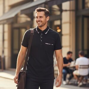 Classic Black Polo Shirt for Men